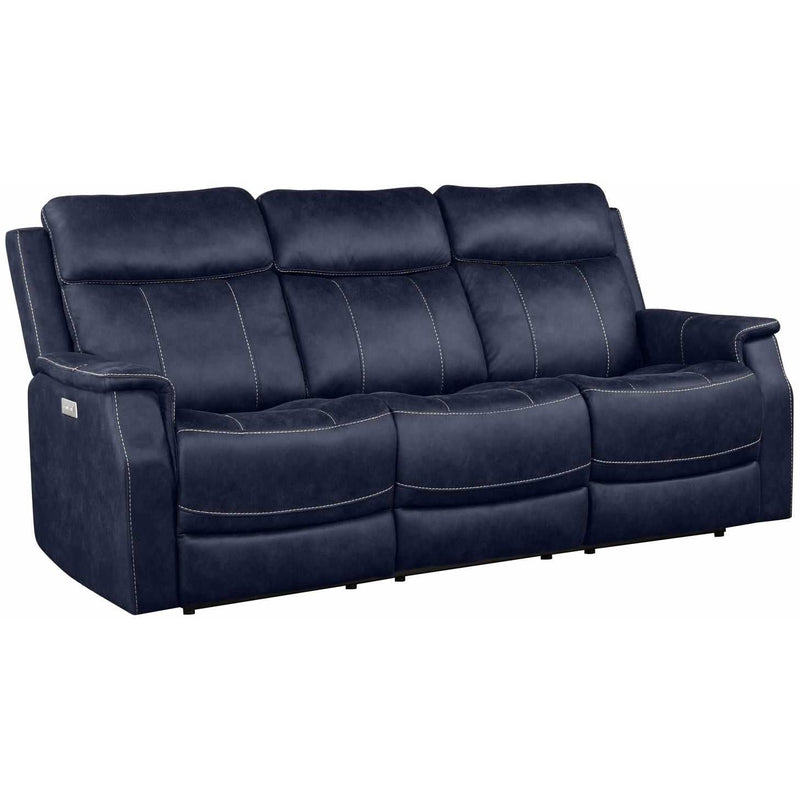 Steve Silver Furniture Valencia Power Reclining Leather Look Sofa VA950SO IMAGE 1
