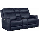 Steve Silver Furniture Valencia Power Reclining Leather Look Loveseat with Console VA950CLO IMAGE 3
