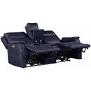 Steve Silver Furniture Valencia Power Reclining Leather Look Loveseat with Console VA950CLO IMAGE 4