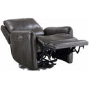 Steve Silver Furniture Athens Power Swivel Leather Look Recliner AH850C IMAGE 2