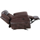 Steve Silver Furniture Pueblo Fabric and Leather Look Recliner with Wall Recline UE9222RC IMAGE 4