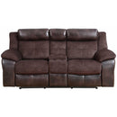 Steve Silver Furniture Pueblo Reclining Fabric and Leather Look Loveseat with Console UE9222CLC IMAGE 3
