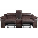 Steve Silver Furniture Pueblo Reclining Fabric and Leather Look Loveseat with Console UE9222CLC IMAGE 4