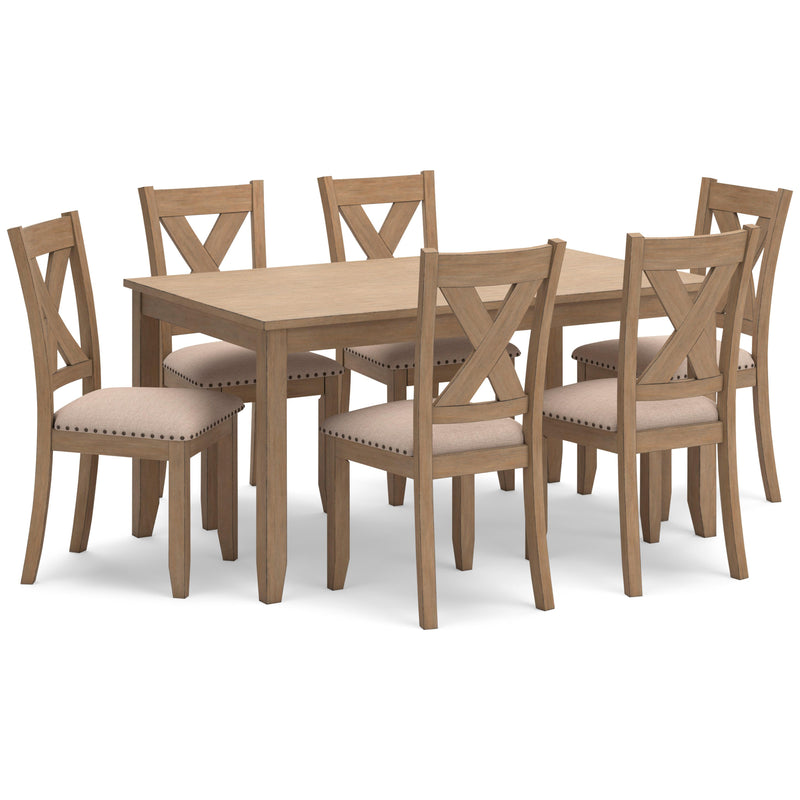  Signature Design by Ashley Sanbriar D393-425 Rectangular Dining Room Table Set IMAGE 1