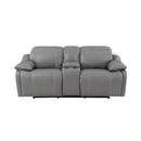 Steve Silver Furniture Alpine Power Reclining Leather Match Loveseat with Console AL950CLW IMAGE 1