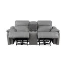Steve Silver Furniture Alpine Power Reclining Leather Match Loveseat with Console AL950CLW IMAGE 2