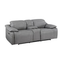 Steve Silver Furniture Alpine Power Reclining Leather Match Loveseat with Console AL950CLW IMAGE 3