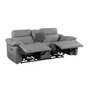 Steve Silver Furniture Alpine Power Reclining Leather Match Loveseat with Console AL950CLW IMAGE 4