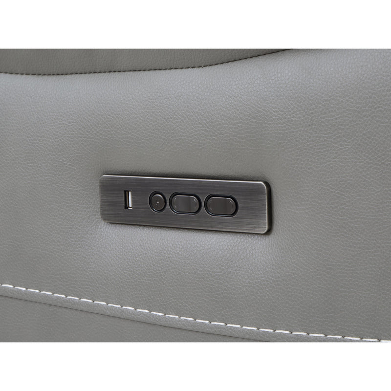 Steve Silver Furniture Alpine Power Reclining Leather Match Loveseat with Console AL950CLW IMAGE 9