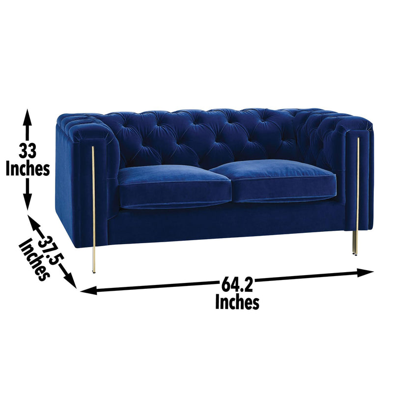 Steve Silver Furniture Charlene Stationary Fabric Loveseat CH100LBL IMAGE 8