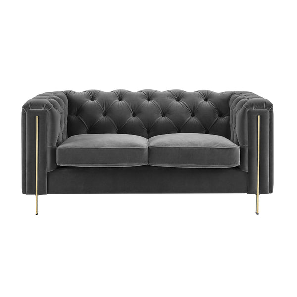 Steve Silver Furniture Charlene Stationary Fabric Loveseat CH100LGY IMAGE 1