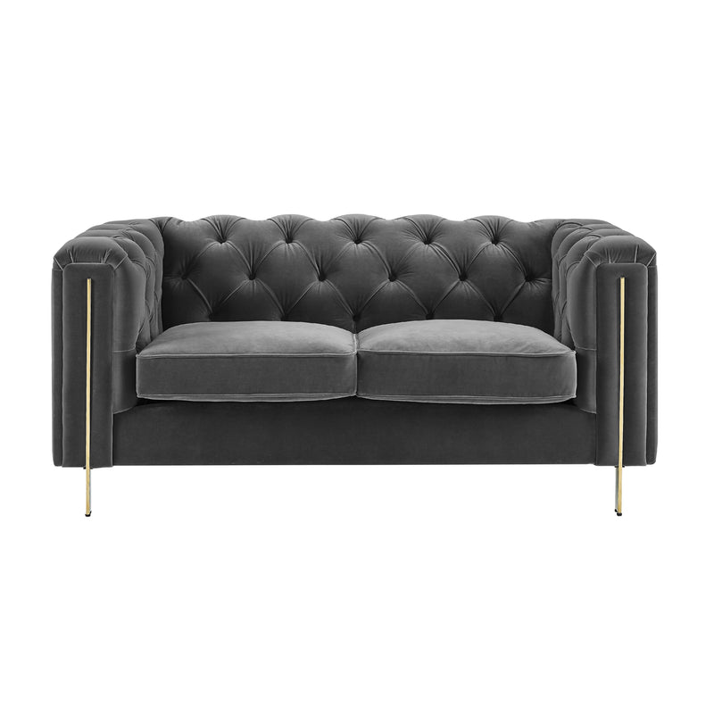 Steve Silver Furniture Charlene Stationary Fabric Loveseat CH100LGY IMAGE 1