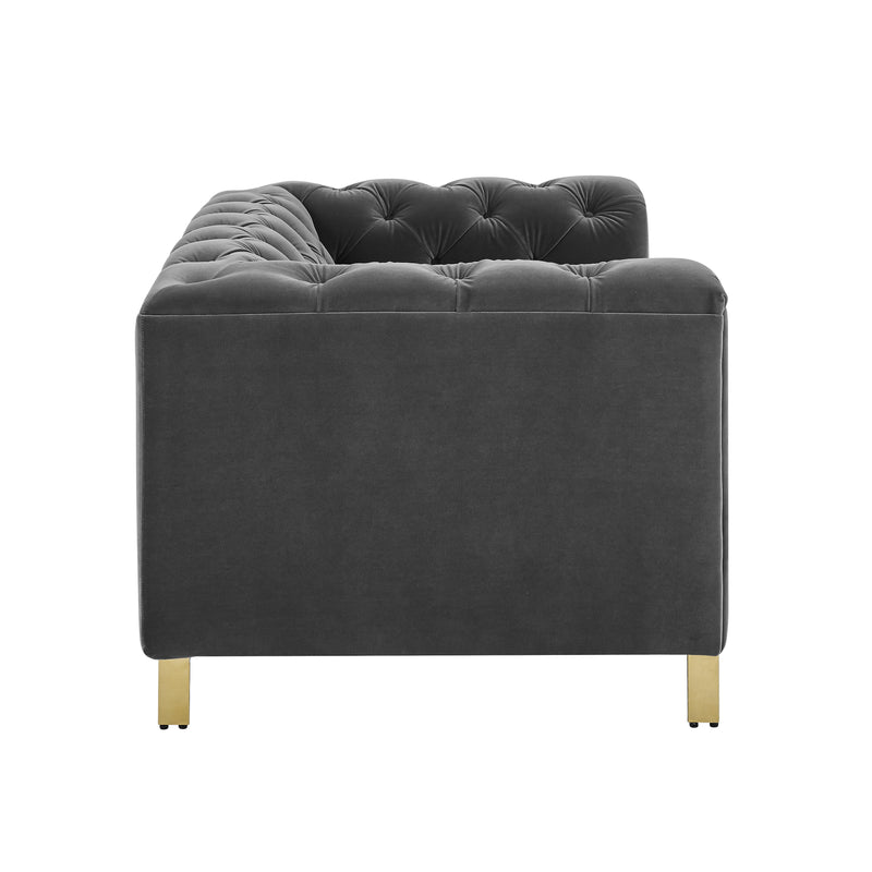 Steve Silver Furniture Charlene Stationary Fabric Loveseat CH100LGY IMAGE 3