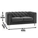 Steve Silver Furniture Charlene Stationary Fabric Loveseat CH100LGY IMAGE 7