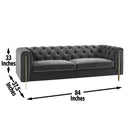 Steve Silver Furniture Charlene Stationary Fabric Sofa CH100SGY IMAGE 9