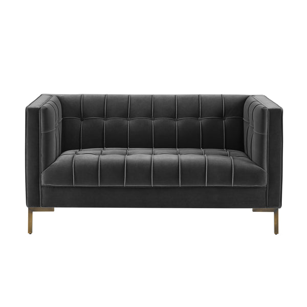 Steve Silver Furniture Isaac Stationary Fabric Loveseat IC100LGY IMAGE 1