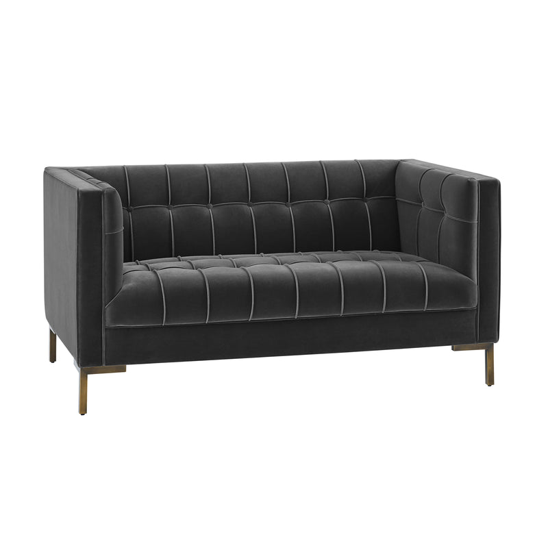 Steve Silver Furniture Isaac Stationary Fabric Loveseat IC100LGY IMAGE 2