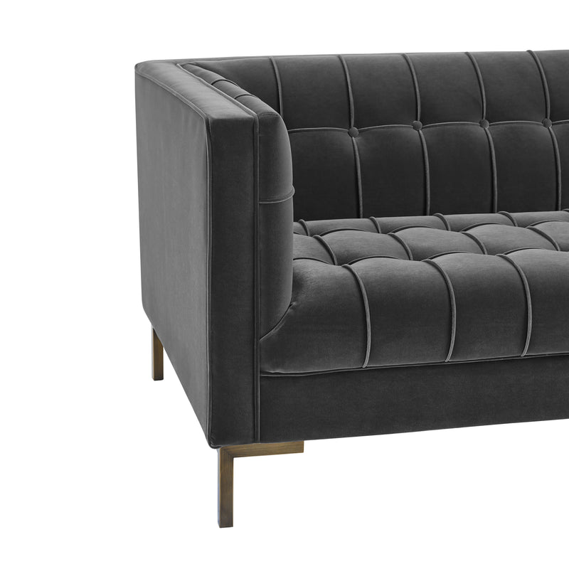 Steve Silver Furniture Isaac Stationary Fabric Loveseat IC100LGY IMAGE 5