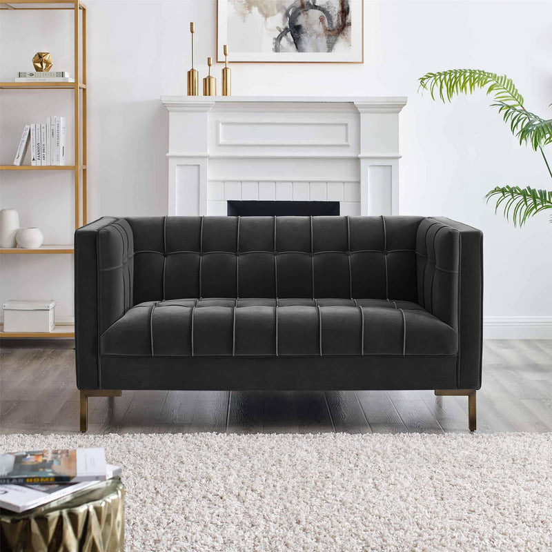 Steve Silver Furniture Isaac Stationary Fabric Loveseat IC100LGY IMAGE 8