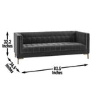 Steve Silver Furniture Isaac Stationary Fabric Sofa IC100SGY IMAGE 8