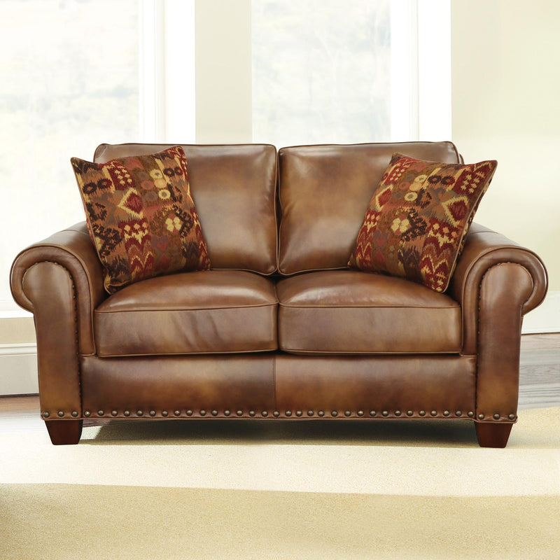 Steve Silver Furniture Silverado Stationary Leather Loveseat SR920L IMAGE 10