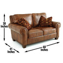 Steve Silver Furniture Silverado Stationary Leather Loveseat SR920L IMAGE 13
