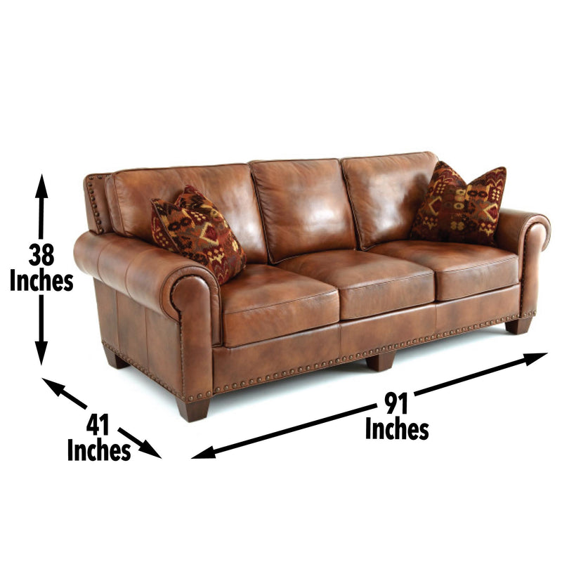 Steve Silver Furniture Silverado Stationary Leather Sofa SR920S IMAGE 13