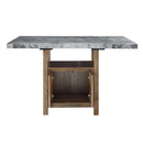 Steve Silver Furniture Grayson Counter Height Dining Table with Marble Top and Pedestal Base GS600CTB/GS600GMT IMAGE 4
