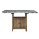 Steve Silver Furniture Grayson Counter Height Dining Table with Marble Top and Pedestal Base GS600CTB/GS600GMT IMAGE 5