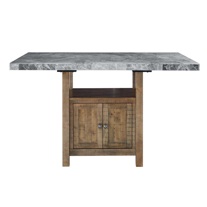 Steve Silver Furniture Grayson Counter Height Dining Table with Marble Top and Pedestal Base GS600CTB/GS600GMT IMAGE 5