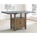 Steve Silver Furniture Grayson Counter Height Dining Table with Marble Top and Pedestal Base GS600CTB/GS600GMT IMAGE 6