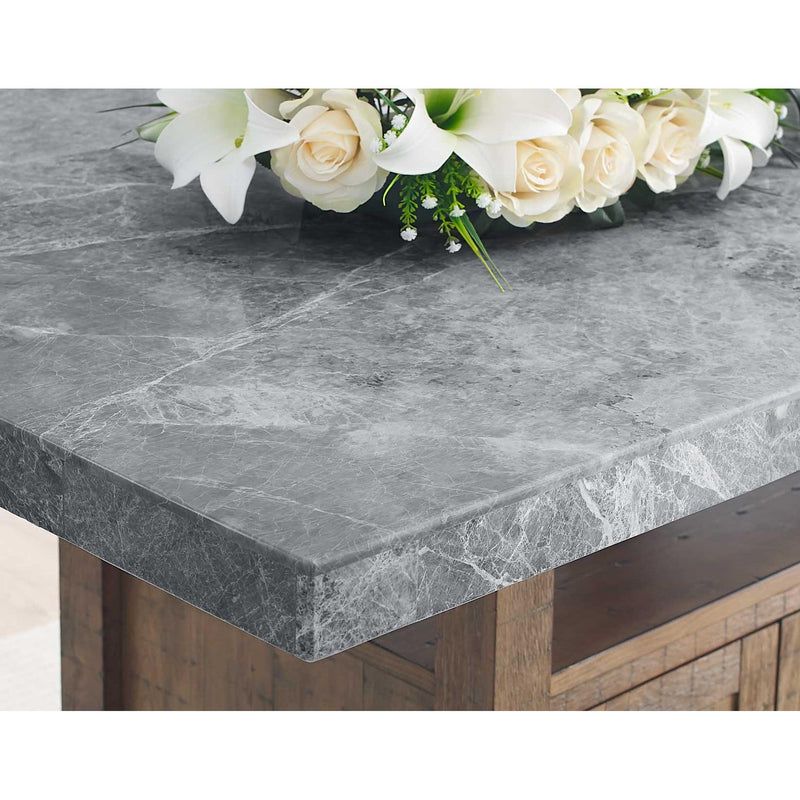 Steve Silver Furniture Grayson Counter Height Dining Table with Marble Top and Pedestal Base GS600CTB/GS600GMT IMAGE 7