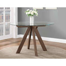 Steve Silver Furniture Round Wade Dining Table with Glass Top and Pedestal Base AL4848TT/WD500TB IMAGE 2