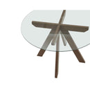 Steve Silver Furniture Round Wade Dining Table with Glass Top and Pedestal Base AL4848TT/WD500TB IMAGE 5