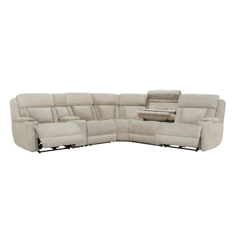 Parker Living Dalton MDAL-PACKT(H)-LFA Lucky Fawn 6 Piece Modular Power Reclining Sectional with Power Adjustable Headrests IMAGE 2