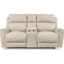 Signature Design by Ashley Dahlmoore U1320096 Double Reclining Power Loveseat with Console IMAGE 3