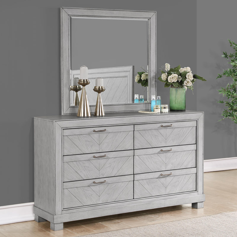 Steve Silver Furniture Montana MON900-DRMR-G Gray Dresser/Mirror IMAGE 3