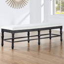 Steve Silver Furniture Odessa ODE500KBN Dining Bench Black IMAGE 2
