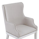 Steve Silver Furniture Warren WAR500WAC White Arm Chair IMAGE 2