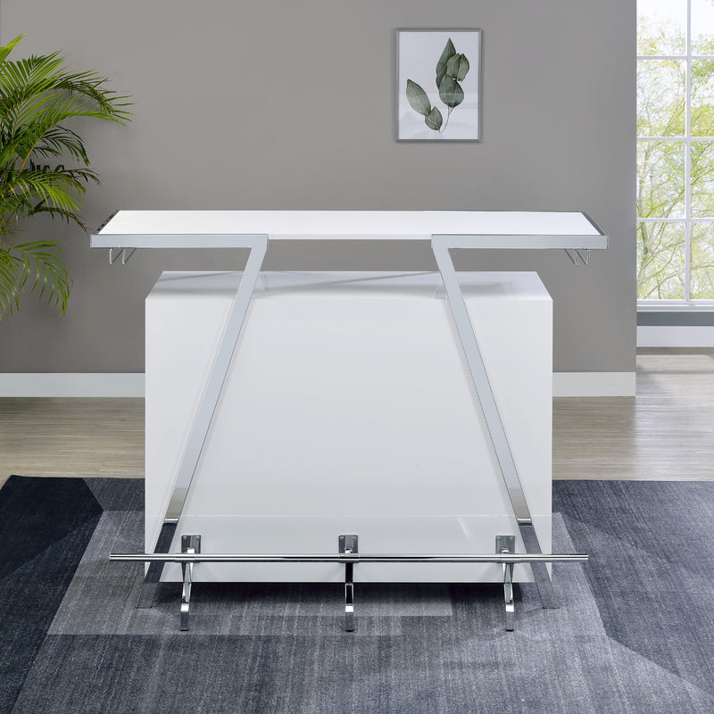 Steve Silver Furniture Zena ZN600WBL Bar Table w/LED IMAGE 2