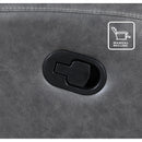 Steve Silver Furniture Gaston GAS800GC Manual Chair Grey w/ Glider IMAGE 3