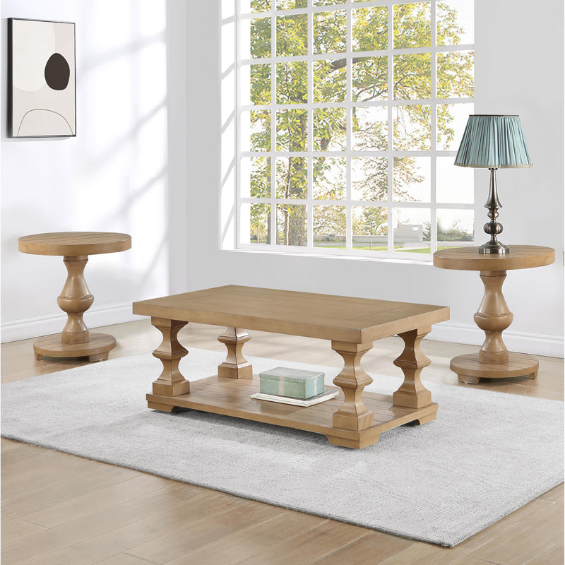 Steve Silver Furniture Dory DY200T-2ER-3PC 3-Piece Round End Table Set, Sand IMAGE 3