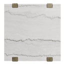 Steve Silver Furniture Perth ER100E White Marble Top Square End Table IMAGE 2