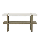 Steve Silver Furniture Perth ER100S White Marble Top Sofa Table IMAGE 1
