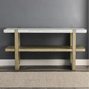 Steve Silver Furniture Perth ER100S White Marble Top Sofa Table IMAGE 3
