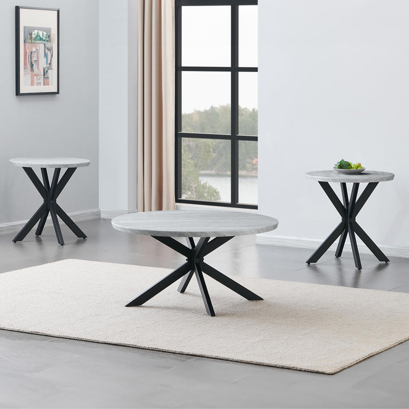 Steve Silver Furniture Keyla KY200-2E-3PC 3-Piece Faux-Marble Occasional Set IMAGE 3