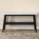 Steve Silver Furniture Vida VD300KWS Black White Marble Top Sofa Table IMAGE 3