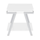 Steve Silver Furniture Zena ZN300WE White Square End Table IMAGE 1