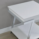 Steve Silver Furniture Zena ZN300WE White Square End Table IMAGE 2