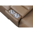 Leather Italia USA EH310 Bryant Loveseat - Console 2P 1001LV Taupe IMAGE 3